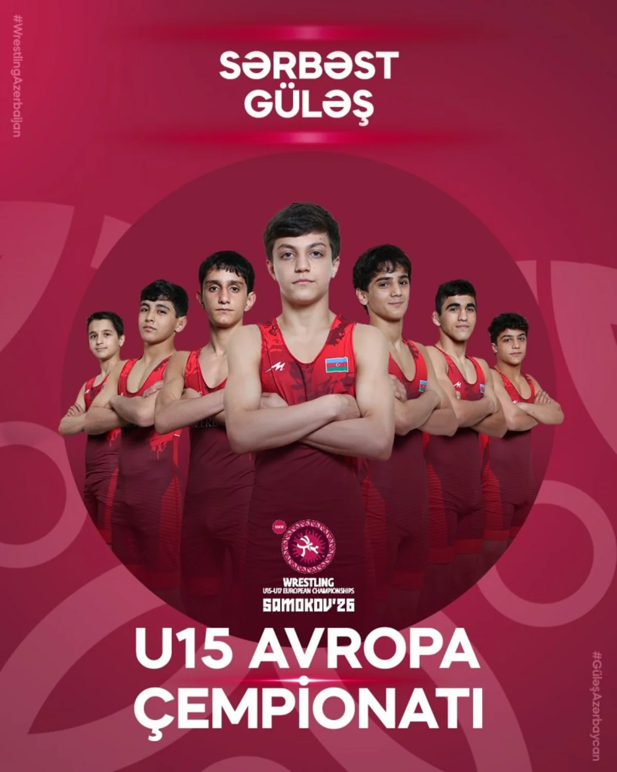 Азербайджанские борцы завоевали 6 медалей на чемпионате Европы U-15