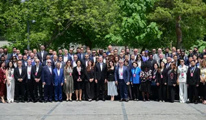 Prezident İlham Əliyev IV Şuşa Qlobal Media Forumunun açılış mərasimindən sonra tədbir iştirakçıları ilə görüşüb