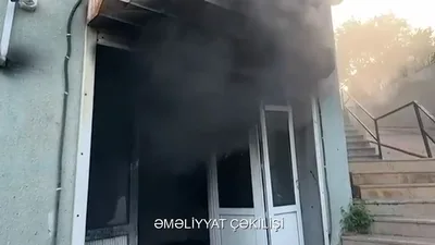 В Ясамальском районе горит объект