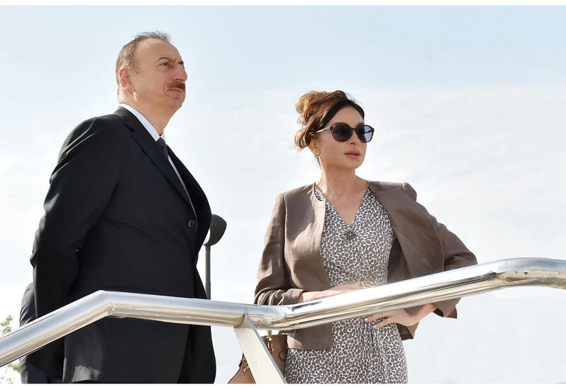 Prezident İlham Əliyev və Birinci xanım Mehriban Əliyeva İssık-Kul gölünün sahilində “Baku Resort & Spa” mehmanxanasının açılışında iştirak ediblər