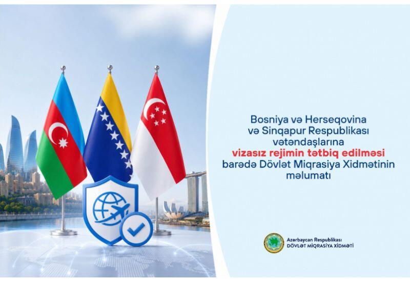 Bosniya və Herseqovina, Sinqapur vətəndaşlarına Azərbaycana vizasız giriş imkanı yaradılıb