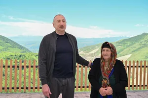 Искренняя беседа Президента Ильхама Алиева с жителями села Бёюк Галадереси Шушинского района