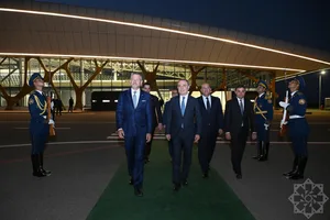 Slovakiya Prezidenti Füzuli aeroportundan təyyarə ilə Bakı şəhərinə yola düşüb