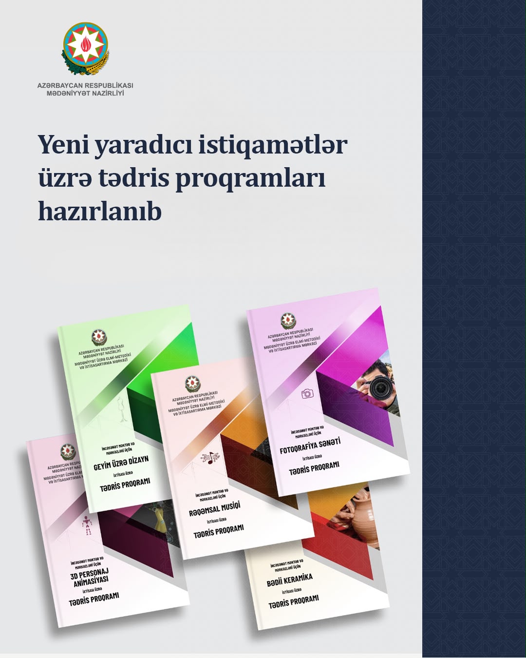 В Азербайджане разработаны учебные программы по новым творческим направлениям