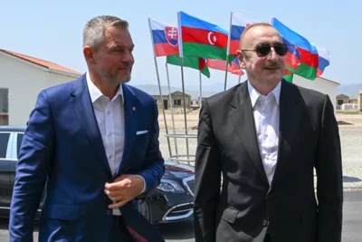 Алиев и Пеллегрини в селе Баш Гервенд Агдамского района