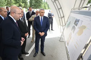 Участники заседания Координационного штаба ознакомились с генпланом города Агдере (ФОТО)