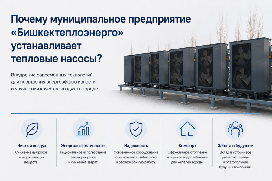 Мэрия Бишкека предлагает жителям заменить угольное отопление тепловыми насосами