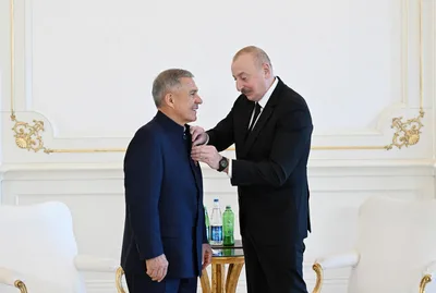 Рустам Минниханов поздравил Ильхама Алиева