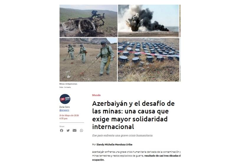 Колумбийские СМИ отметили опыт Азербайджана в сфере разминирования