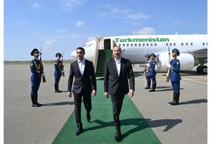 Президент Туркменистана Сердар Бердымухамедов прибыл в Физулинский район