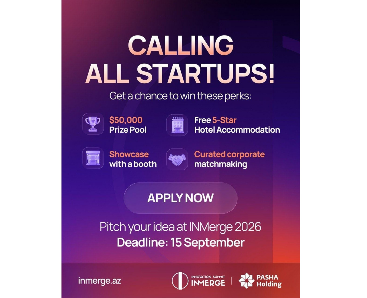 В Баку вновь состоится INMerge Innovation Summit, организованный PASHA Holding