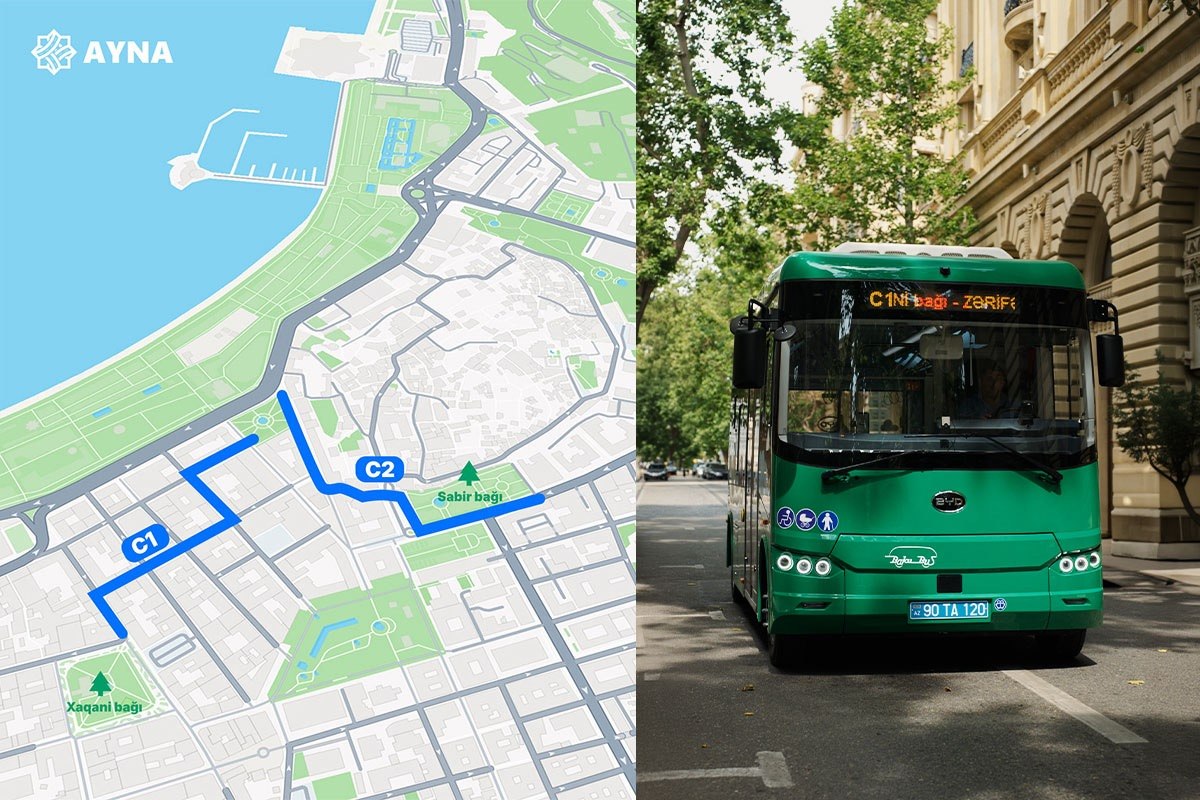 В Баку начали работать бесплатные электробусы