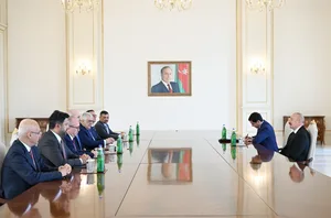 Президент Ильхам Алиев принял делегацию во главе с председателем Великого национального собрания Турции (ФОТО/ВИДЕО)