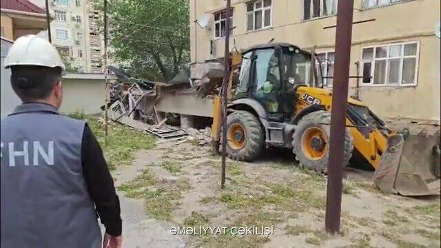 Sumqayıtda qanunsuz tikili sökülüb