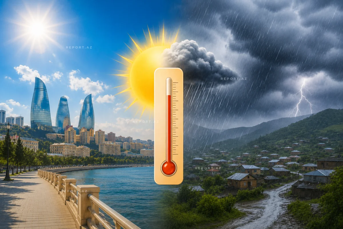Завтра в Баку ожидается до 31° тепла, в районах - ливни