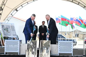 Президенты Азербайджана и Словакии заложили фундамент школы в Агдамском районе