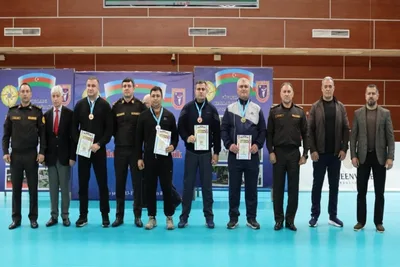 В МЧС Азербайджана прошел чемпионат по армрестлингу и многоборью-ФОТО
