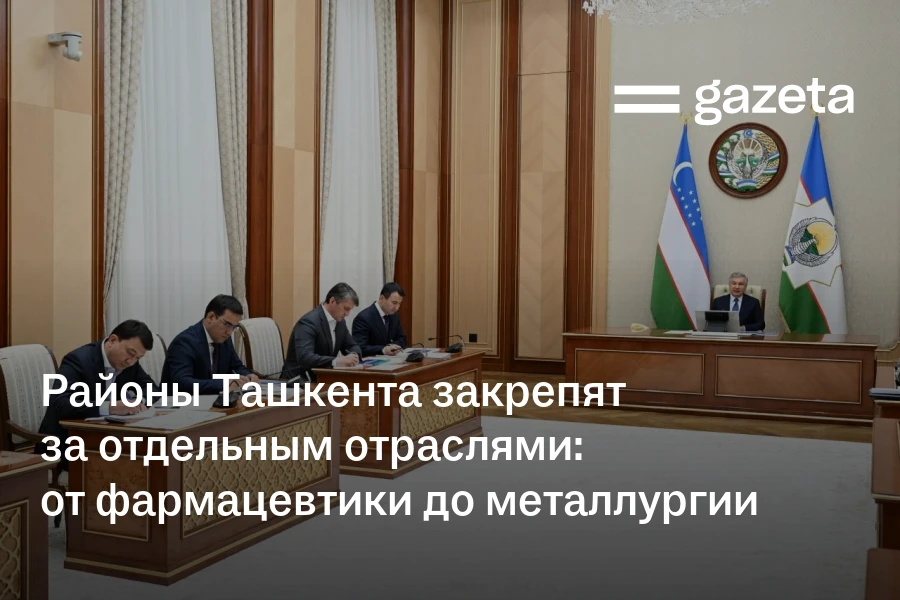 Районы Ташкента закрепят за отраслями: от фармацевтики до металлургии