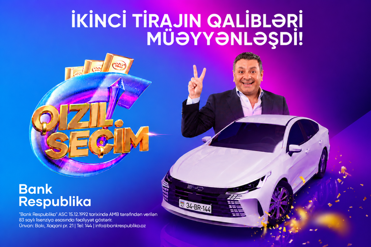 Bank Respublika “Qızıl Seçim” lotereyasının ikinci tirajının qaliblərini elan etdi!