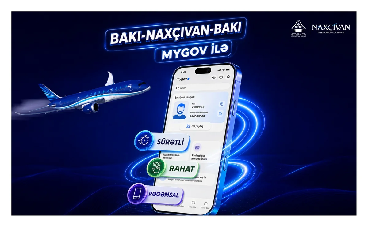 На рейсе Баку-Нахчыван-Баку внедрен новый цифровой сервис регистрации пассажиров