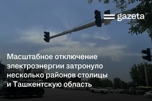 Масштабное отключение электроэнергии затронуло несколько районов Ташкента и Ташкентской области