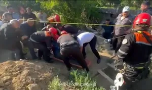 Samuxda quyuya düşən şəxs xilas edilib