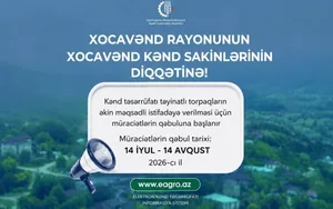 Xocavənd sakinlərinin nəzərinə!